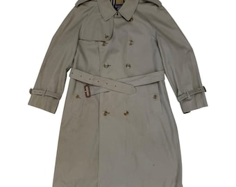 Burberrys 80s Trench-coat With Corduroy Collar and Classic