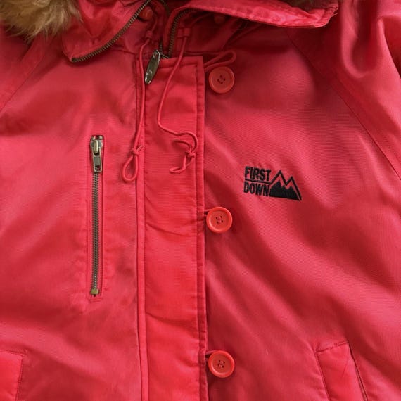 Rare Y2K FIRST DOWN Sixty-Four Shearling Trimmed … - image 7