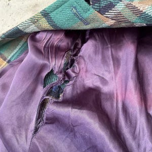 Vintage Wool Belted Pendleton Jacket, Womens M, Green, 1970’s image 10