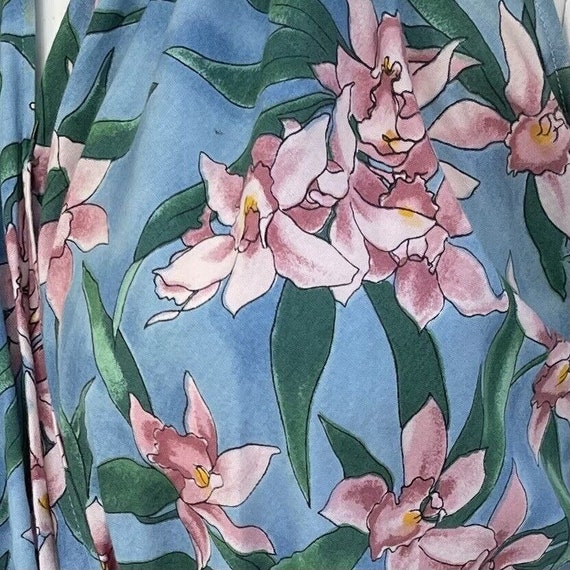 Vintage 80’s Pink Floral Cotton Halter Dress - image 5
