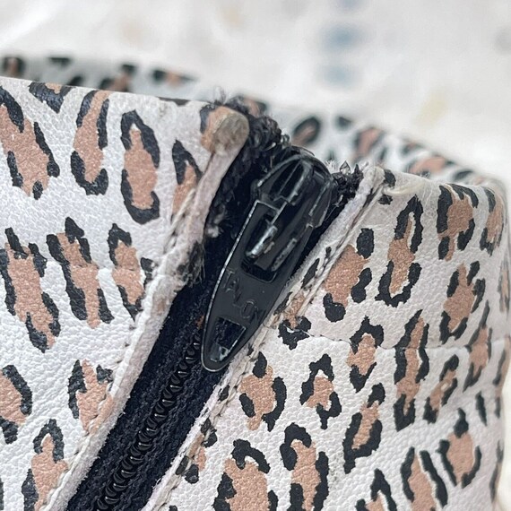 Late 70’s Leopard Print Soft Leather Zippered Boo… - image 3