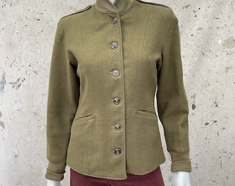 Vintage WW2 Women’s 1944 Wool Field Jacket Shawl Collar, Small/M