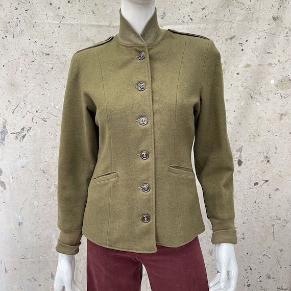 Vintage WW2 Women's 1944 Wool Field Jacket Shawl Collar