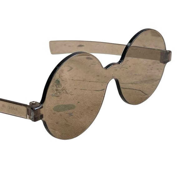 Vintage 1960’s Smokey Grey Round Lens Plastic Sunglasses Made In Italy Vintage 1960 main image 3