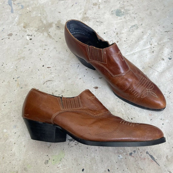 Vintage 80’s Capezio Caramel Leather Western Booti