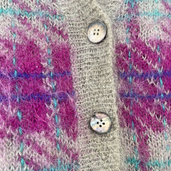 Vintage Mohair Cardigan Sweater 80’s Punk Small - image 4