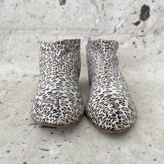Late 70’s Leopard Print Soft Leather Zippered Boo… - image 7