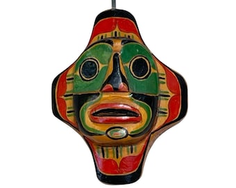 Rare 1970s Kwakiutl NW Coast Native American Mask Ozzie Matilpi