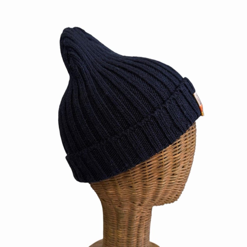 Berretto vintage LOBO Pendleton in lana, blu navy, per bambini immagine 5