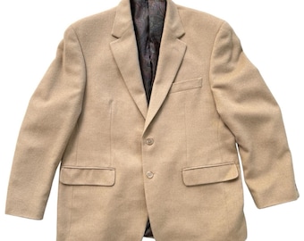 Giacca sportiva vintage anni '90 Ralph Lauren in 100% pelo di cammello, due bottoni, da uomo, taglia M