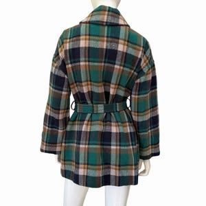 Vintage Wool Belted Pendleton Jacket, Womens M, Green, 1970’s image 5