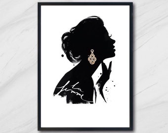 Silhouette wall art | Etsy