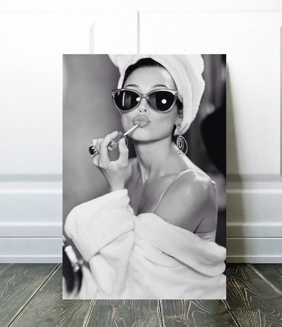 Audrey Hepburn Style Canvas Audrey Style Art Fashion Etsy