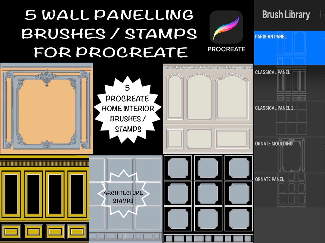 Procreate Interior Design Stamps Brushes, Architecture Brushes Stamps ...