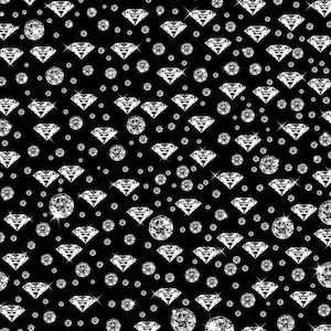 Diamond Clip Art / PNG Rhinestones / Gems / Jewels / Glam Digital Download / Diamond Overlay Clipart / Silver Diamonds / Loose Gems / PNG