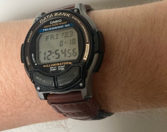 Vintage CASIO Databank Telememo 30 Watch Type DB-34H 90s Digital Wristwatch  