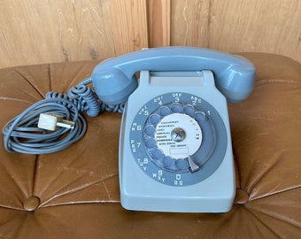 Vintage Ericsson Société Française des Téléphones - rotary phone - 70s design - France