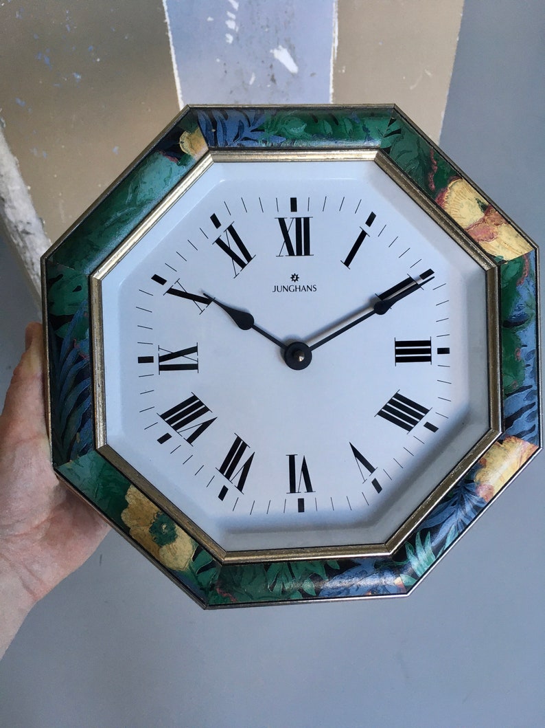 Junghans QUARTZ W737 wall clock octagon shaped housing with Etsy
