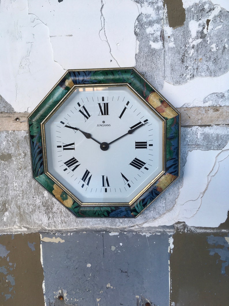 Junghans QUARTZ W737 wall clock octagon shaped housing with Etsy