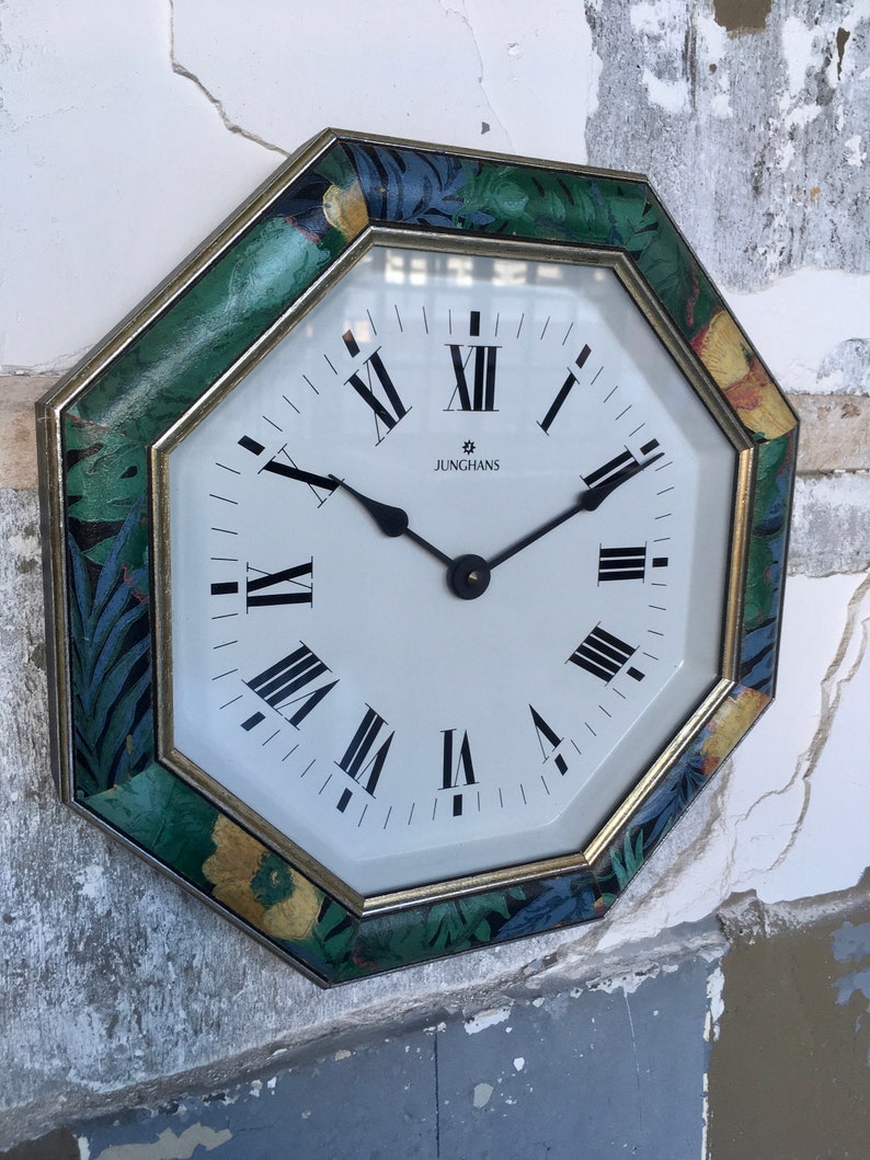 Junghans QUARTZ W737 wall clock octagon shaped housing with Etsy
