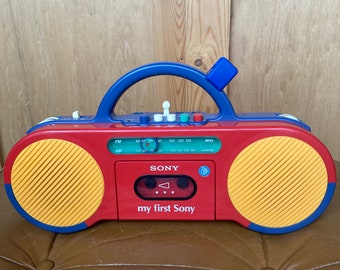 My First Sony CFS 2050 Karaoke Radio Cassette Player Refurbished 