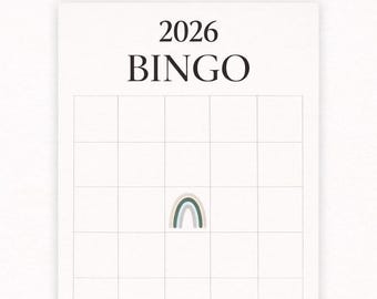 2026 Goals Bingo Printable | Gentle Goal Setting Game | New Year Intentions | Habit & Self Care Bingo | Editable PDF