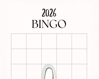 Vision Board Bingo Printable | 2026 Intentions & Goals | Minimal Year Planning Game | Editable
