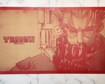 The Stampede - *ULTIMATE EDITION* - Laser Engraved Trigun Vash the Stampede Manga / Anime Wall Art