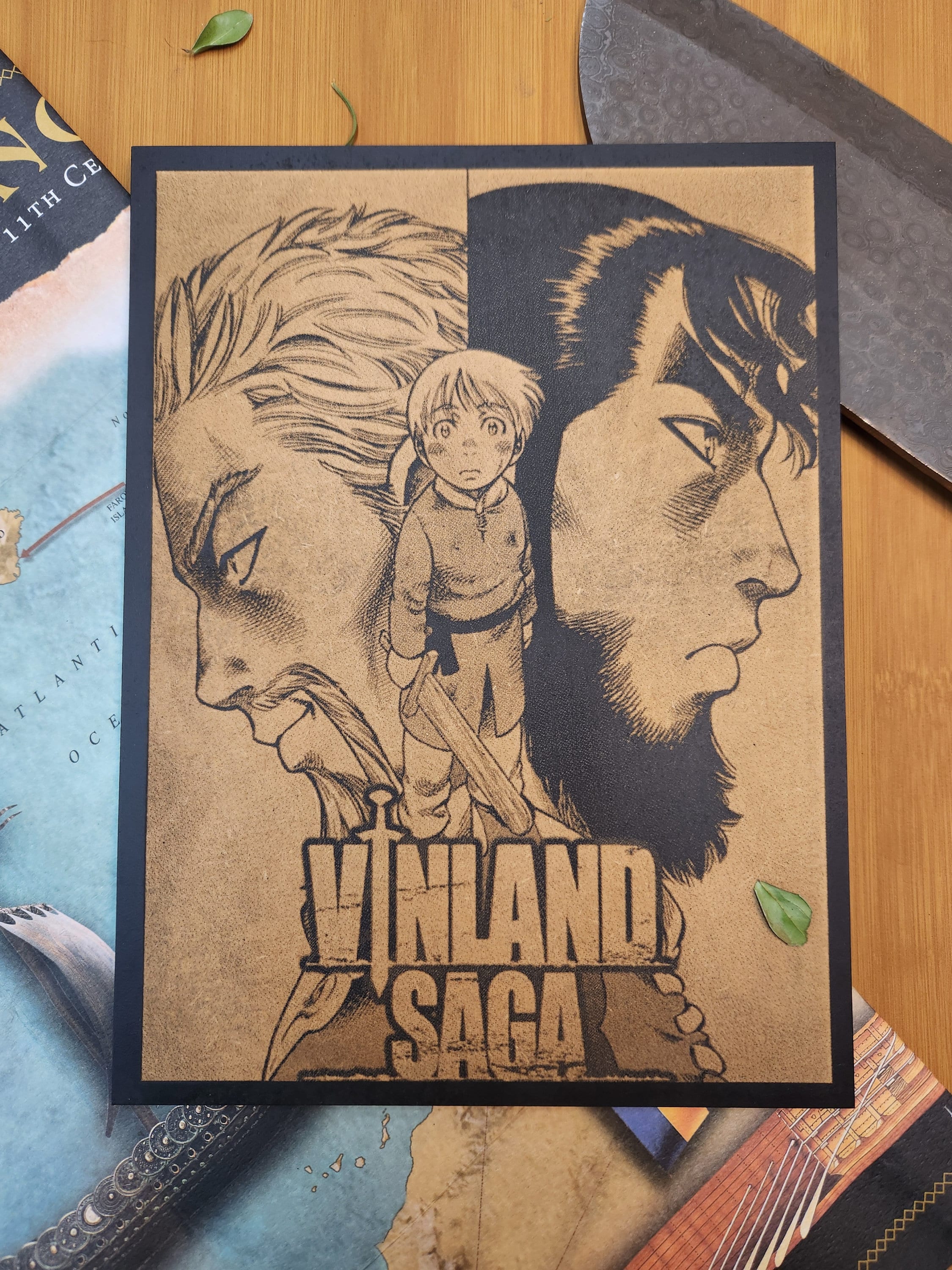 No Enemies - Vinland Saga Laser Engraved Wooden Manga Cover Wall