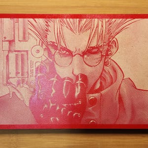 The Stampede - Trigun Vash the Stampede Laser Engraved Manga Wall Art!