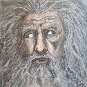 Gandalf the Grey - Lord of Rings Watercolor Painting - Perfect for the Tolkien fan!