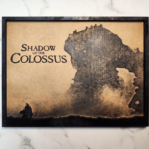 Shadow of the Colossus - Laser Engraved and Cut Wall Art! Perfect for the RPG Fan!