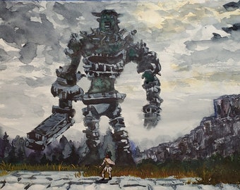 ワンダと巨像、複数のサイズあり、ビデオゲームポスター - Etsy 日本