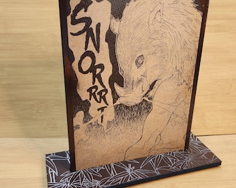 Lord of the Mountain - Desktop Standing Laser Engraved Inosuke Demon Slayer Anime Art