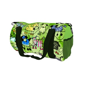 Pet Theme Canvas Duffle Bag cats dogs