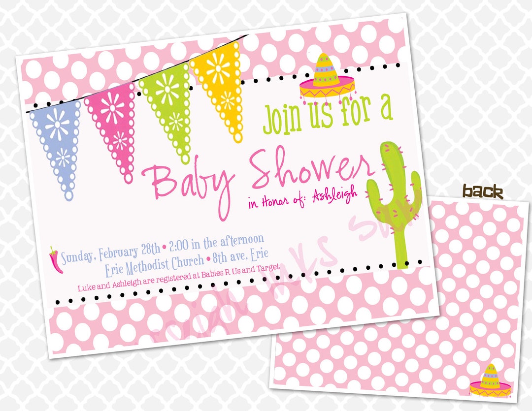 It's a Fiesta Baby Shower Invitation Baby Shower Sprinkle Etsy
