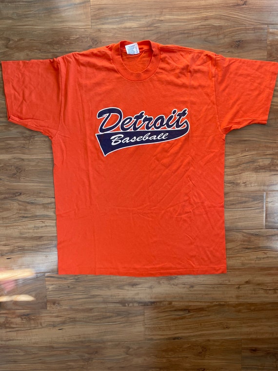 Vintage 80s MLB Detroit Tigers Graphic T-Shirt - image 1