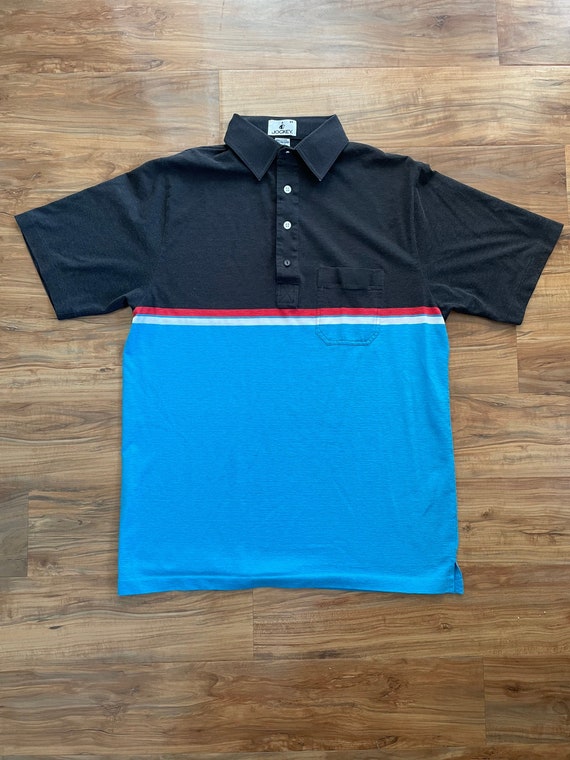 Retro 80s Two Tone Golf Polo