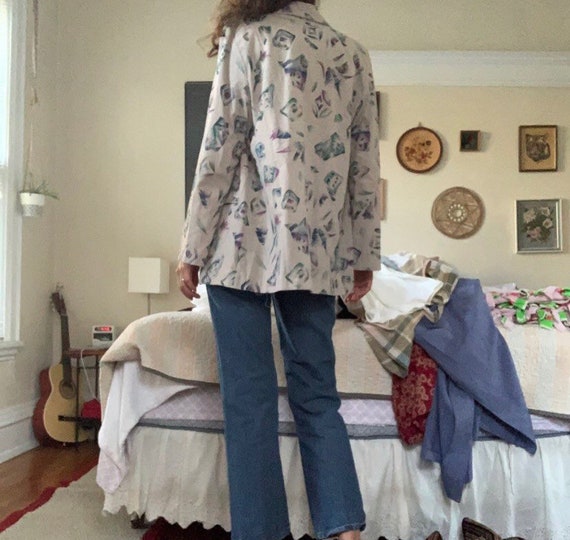 80s Floral Oversized Blazer - image 2