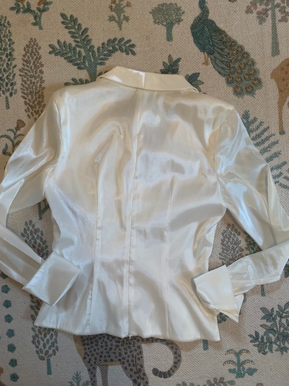 Retro 90s White Blouse - image 2