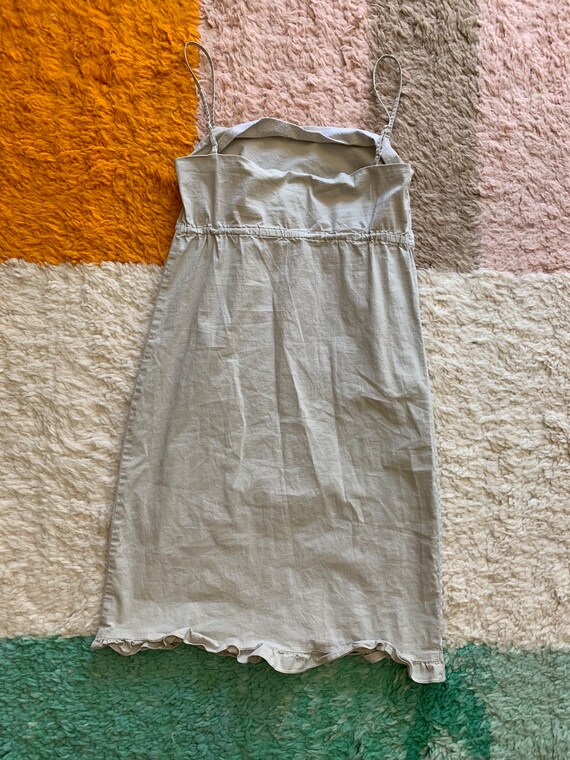 Retro 2000s Khaki Spaghetti Strap Mini Dress - image 4