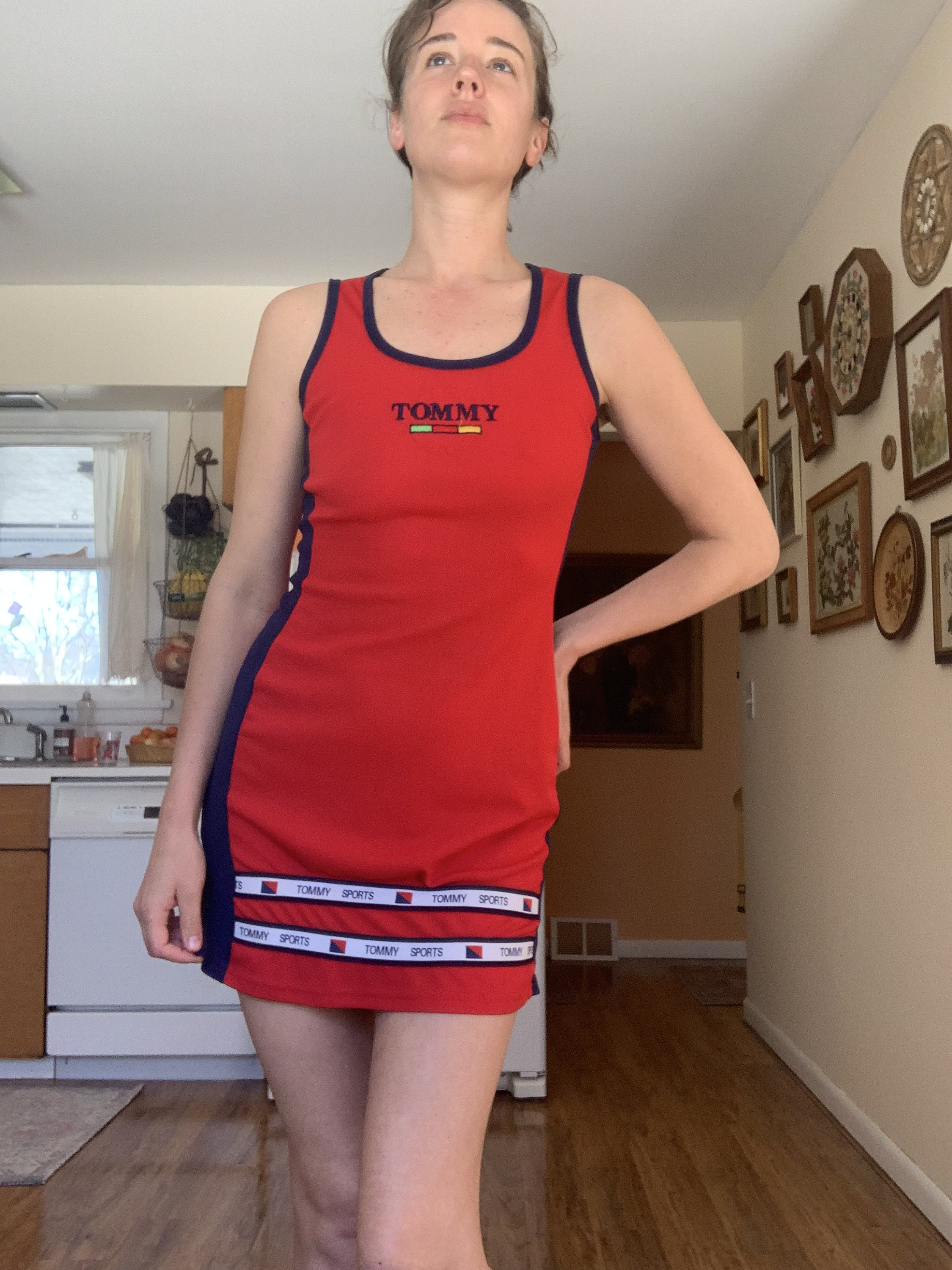 navy blue dress for baby girl SOLD) When you fall on your ass after trying to pose like a loser 🤦🏽‍♀️ 1990s  TOMMY HILFIGER sporty spice dress! So 90s and so comfortable 💋JUST listed  in my Etsy shop,