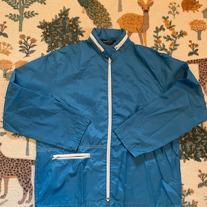 Vintage 70s Nylon Zip Up Hooded Windbreaker