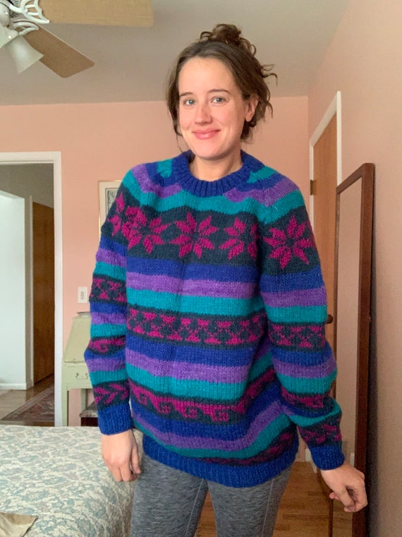 Vintage 90s Soft Wool Winter Sweater - image 5