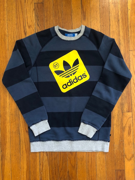 Adidas Trefoil Striped Raglan Sweater