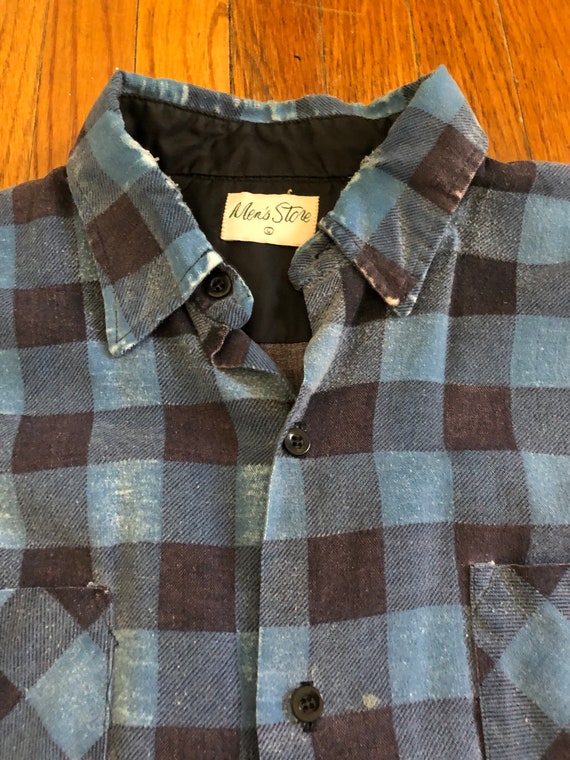 Vintage 70s Plaid Button Up Flannel Shirt - image 2