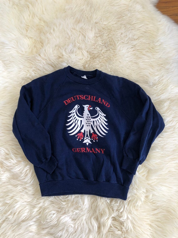 Vintage 70s Deutschland Germany Raglan Cut Sweatsh