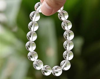 ZEN RETREAT CLEAR QUARTZ ROCK CRYSTAL GEMSTONE CARVED 8X8MM LOOSE BEADS 15.5/"