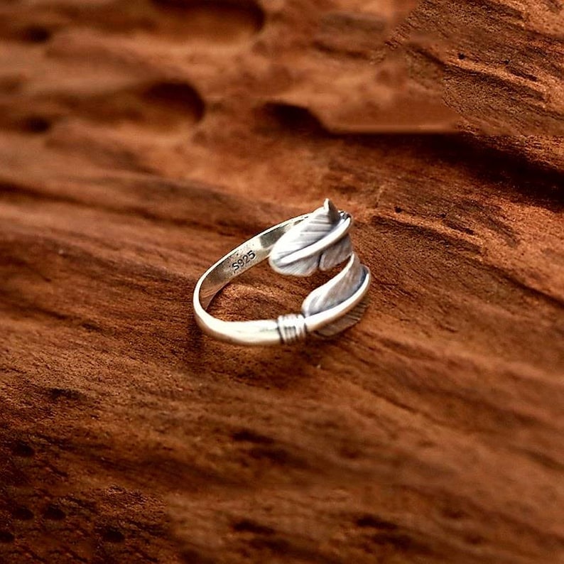 100/% Real 925 Sterling Silver Jewelry Butterfly Feather Retro Rings for Women Party Gift Bijoux Thai Silver Ring free delivery