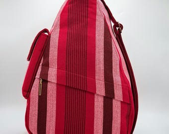 Red Stripe Shoulder Bag, Handbag, Purse, Pocketbook, Luggage, Backpack, Accessory